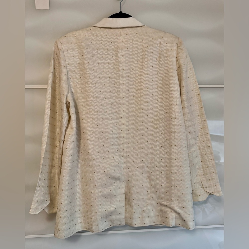 Zadig & Voltaire Cream Women's Blazer jacket size 42 gold designer L - Picture 8 of 8